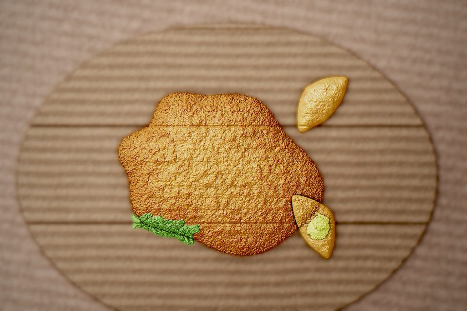 Pollo de campo a la leña